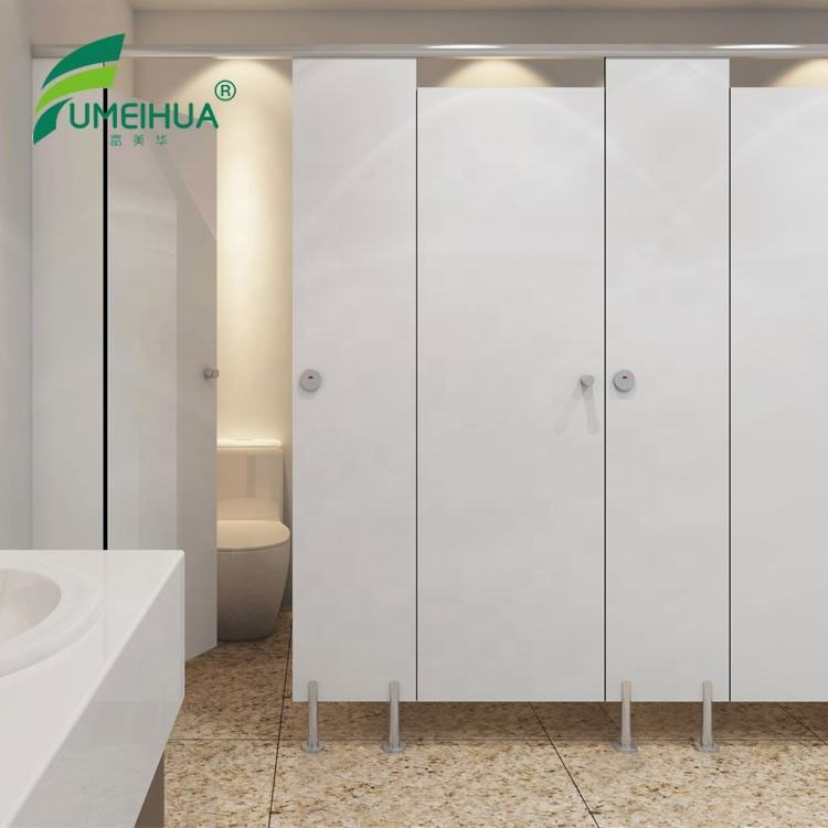 Floor Braced Toilet Stall HPL Material for Restroom