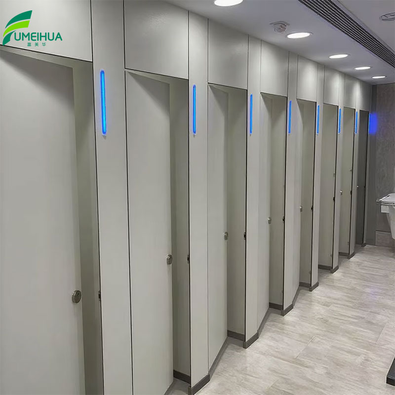 LED Light Toilet Partition for Public Restroom